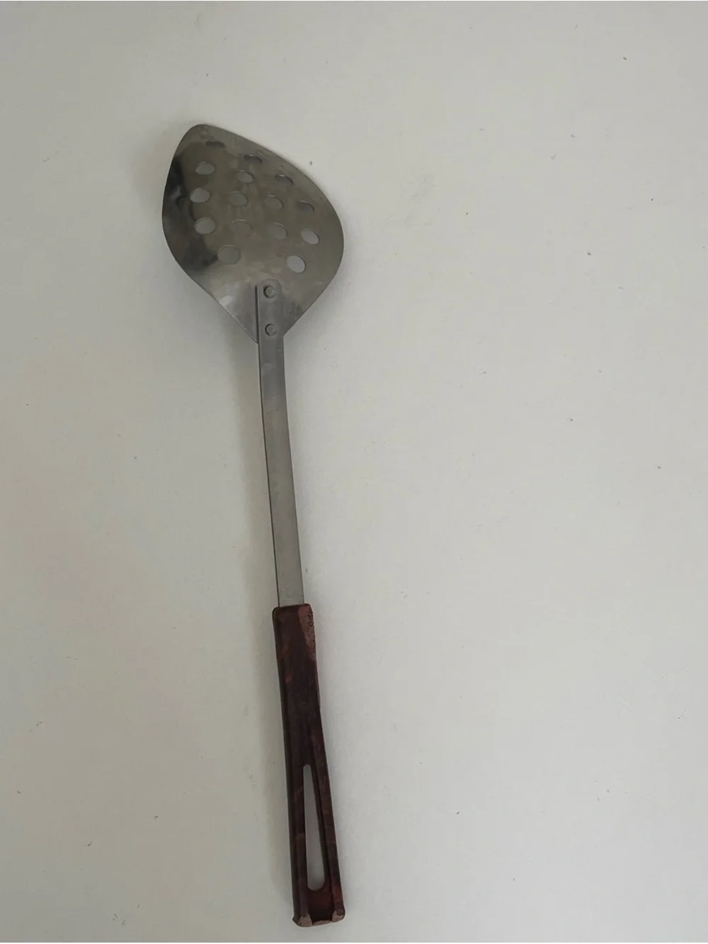 Vintage Stanhome Stainless Steel Slotted Spoon Holed Draining Spoon